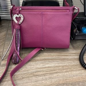 Brighton leather crossbody purse with magnetic wallet compartment - small